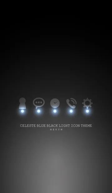 [LINE着せ替え] CELESTE BLUE BLACK LIGHT ICON THEMEの画像1