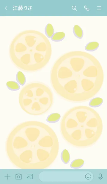 [LINE着せ替え] Sliced lemon theme 77の画像3