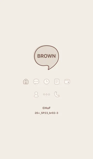 [LINE着せ替え] シンプル26+23_ブラウン2-3の画像1