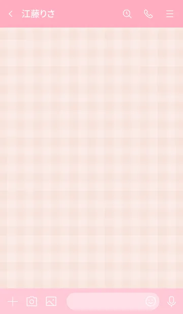 [LINE着せ替え] ギンガムチェック ピンク3の画像3