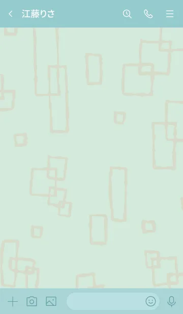 [LINE着せ替え] ベージュ四角 シンプル18の画像3