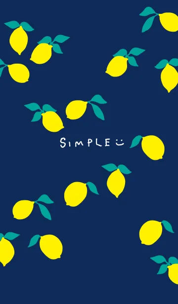 [LINE着せ替え] レモン ネイビー4の画像1