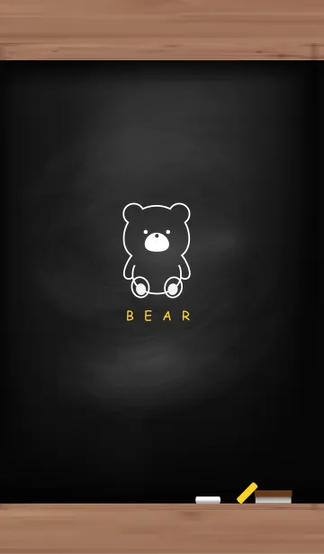 [LINE着せ替え] Black Board & BEAR 5の画像1