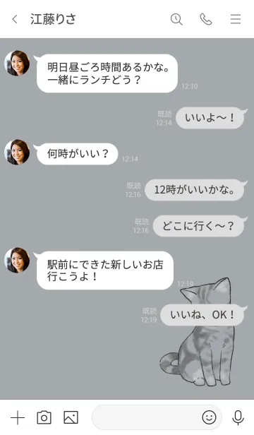 [LINE着せ替え] 猫 CAT -アメリカンショートヘア-の画像4