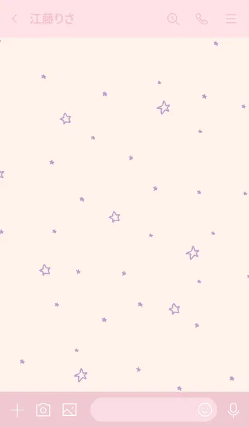 [LINE着せ替え] 夜星と月スマイル ピンク2の画像3