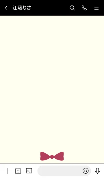 [LINE着せ替え] BORDER & RIBBON -BLACK+PINKBROWN-の画像3