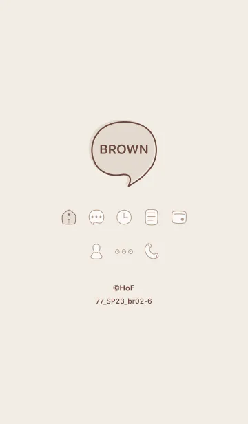 [LINE着せ替え] シンプル77+23_ブラウン2-6の画像1