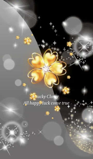 [LINE着せ替え] グレー : オトナの幸運四葉の画像1