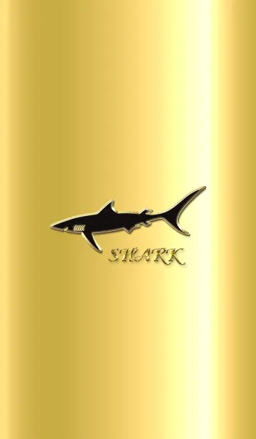 [LINE着せ替え] サメ Gold Blackの画像1