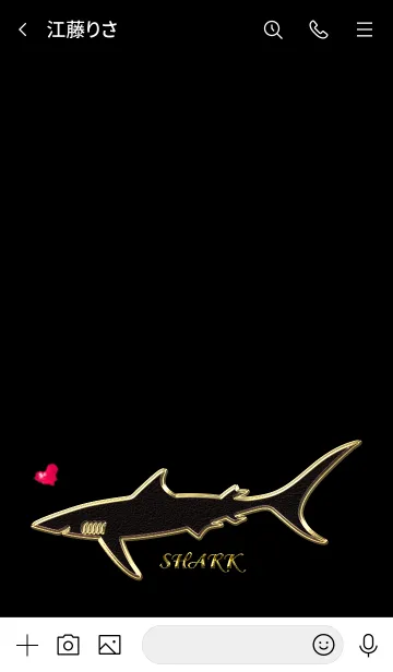 [LINE着せ替え] サメ Black Goldの画像3