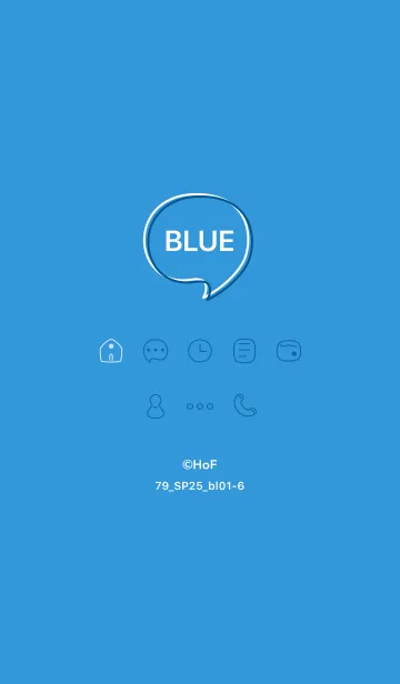 [LINE着せ替え] シンプル79_25_ブルー1-6の画像1