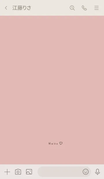 [LINE着せ替え] HELLO。ピンクベージュ。の画像3