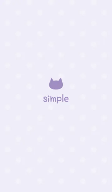 [LINE着せ替え] シンプルドットの猫＊ミルキーパープルの画像1