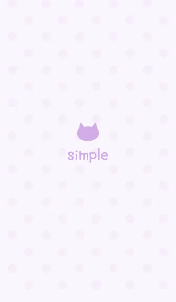 [LINE着せ替え] シンプルドットの猫＊ガーリーパープルの画像1