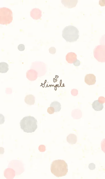 [LINE着せ替え] 水彩 丸 ピンク色27の画像1