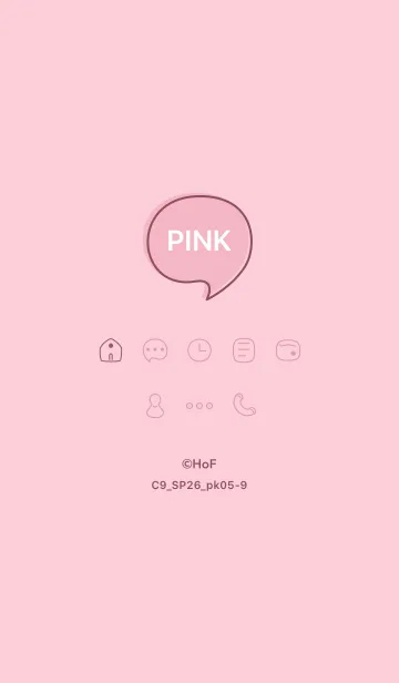 [LINE着せ替え] シンプルC9_26_ピンク5-9の画像1