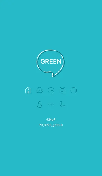 [LINE着せ替え] シンプル79_25_グリーン6-9の画像1