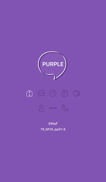 [LINE着せ替え] シンプル79_25_パープル1-9の画像1