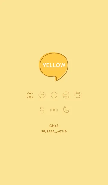 [LINE着せ替え] シンプル29_24_イエロー3-9の画像1