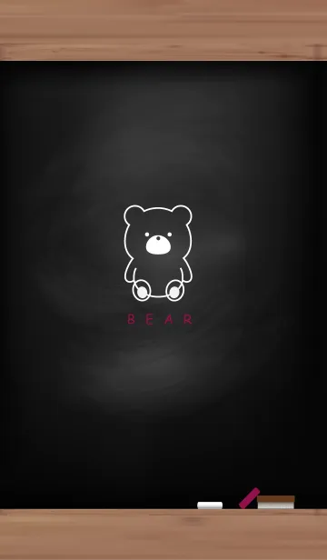 [LINE着せ替え] Black Board & BEAR 6の画像1