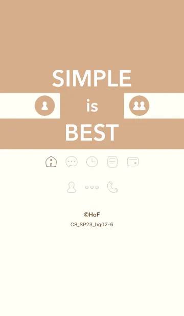 [LINE着せ替え] シンプルC8_23_ベージュ2-6の画像1