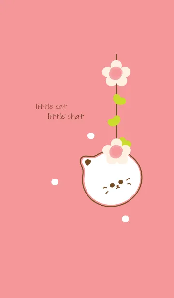 [LINE着せ替え] little cat with little flower 66の画像1