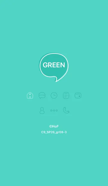 [LINE着せ替え] シンプルC9_26_グリーン8-3の画像1