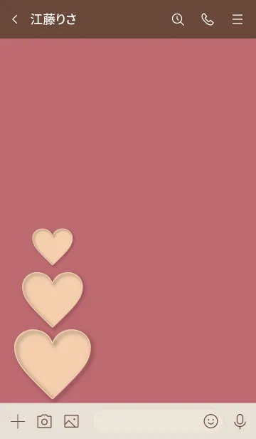 [LINE着せ替え] Simple heart plate 22.の画像3