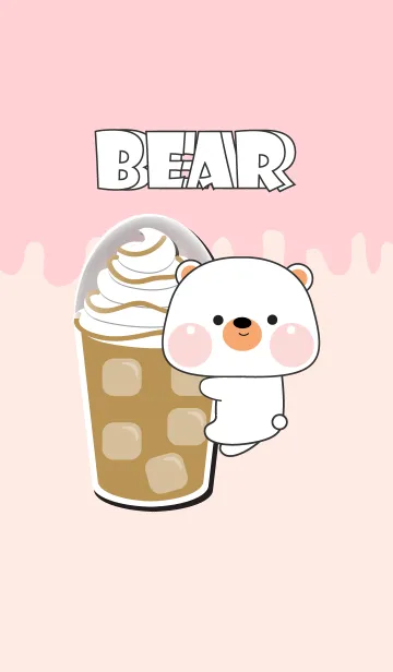 [LINE着せ替え] Mini White Bear & Foods Theme (JP)の画像1