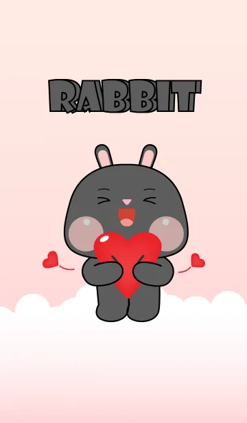 [LINE着せ替え] Black Rabbit With Love Theme (JP)の画像1