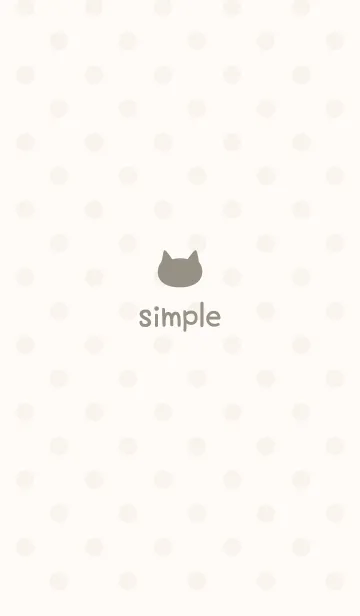 [LINE着せ替え] シンプルドットの猫＊ベージュの画像1