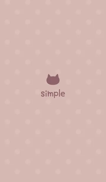 [LINE着せ替え] シンプルドットの猫＊くすみピンクの画像1