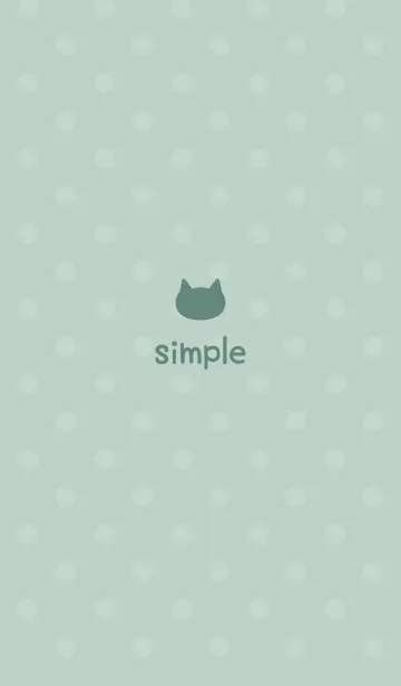 シンプルドットの猫＊くすみグリーンの着せ替えメイン画像