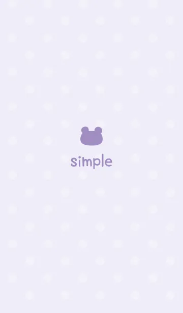 [LINE着せ替え] シンプルドットのくま＊ミルキーパープルの画像1