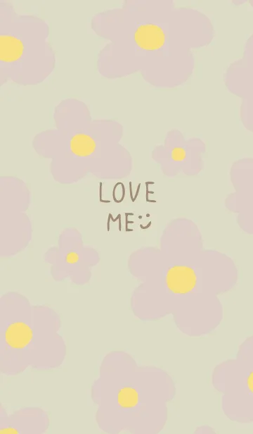 [LINE着せ替え] 北欧風 ベージュお花19の画像1