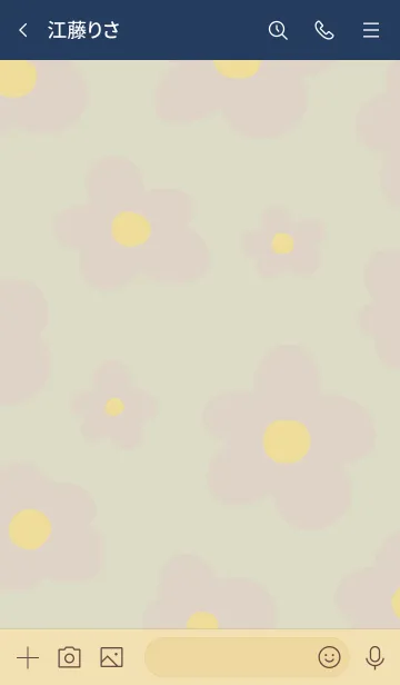 [LINE着せ替え] 北欧風 ベージュお花19の画像3