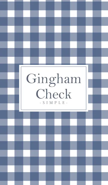 [LINE着せ替え] Gingham Check Navy 3 -MEKYM-の画像1