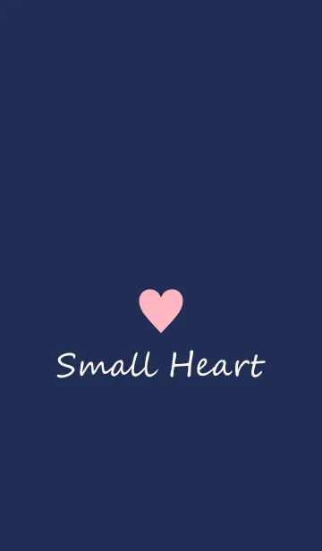[LINE着せ替え] Small Heart *Navy+Pink 14*の画像1