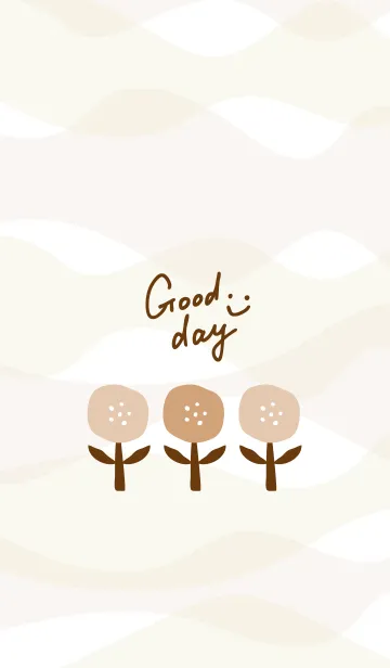 [LINE着せ替え] 3つの茶色い花の画像1