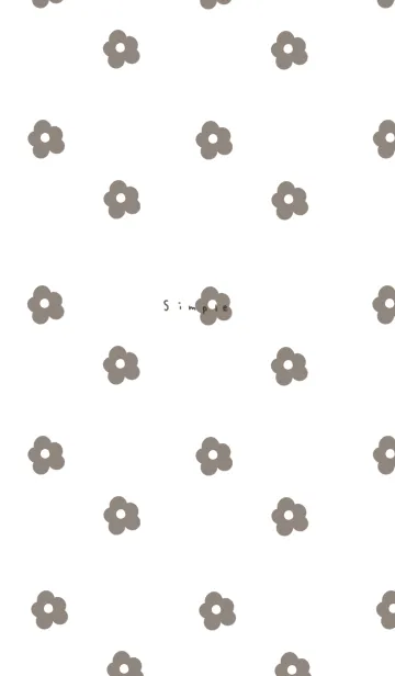 [LINE着せ替え] ホワイトとグレージュの小花柄。の画像1