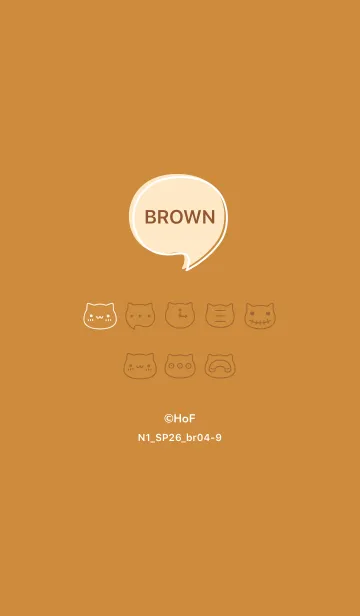 [LINE着せ替え] シンプルN1_26_ブラウン4-9の画像1