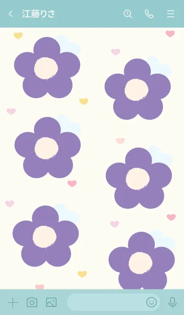 [LINE着せ替え] Lovely mini flower 136 :)の画像3