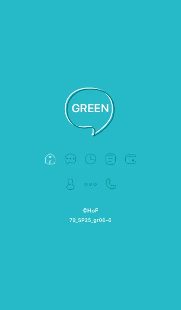 [LINE着せ替え] シンプル79_25_グリーン6-6の画像1