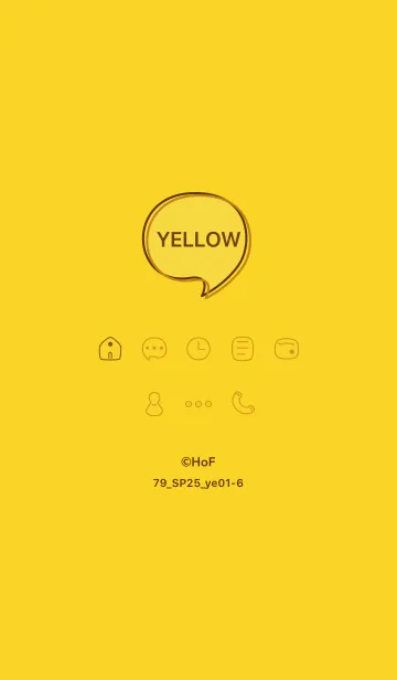 [LINE着せ替え] シンプル79_25_イエロー1-6の画像1