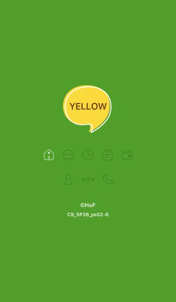 [LINE着せ替え] シンプルC9_26_イエロー2-6の画像1