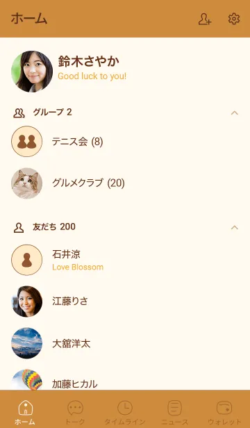 [LINE着せ替え] シンプルC9_26_ブラウン4-9の画像2