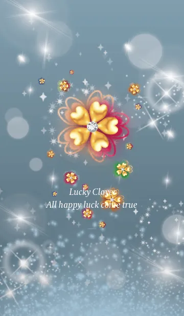 [LINE着せ替え] ベージュと青 : ラッキーカラークローバーの画像1