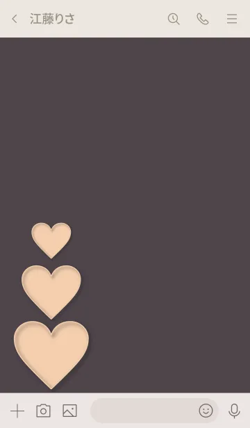 [LINE着せ替え] Simple heart plate 24.の画像3