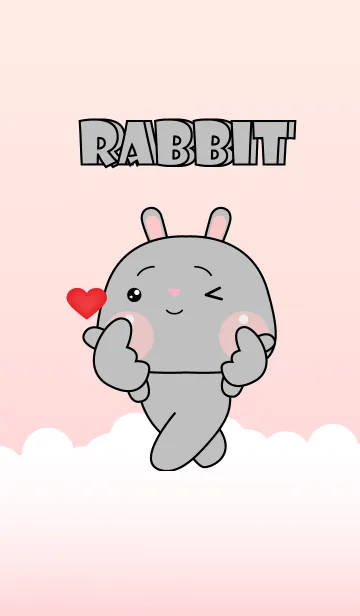 Grey Rabbit With Love Theme (JP)の着せ替えメイン画像