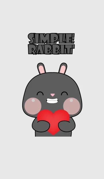 [LINE着せ替え] Simple Love U Black Rabbit Theme (JP)の画像1